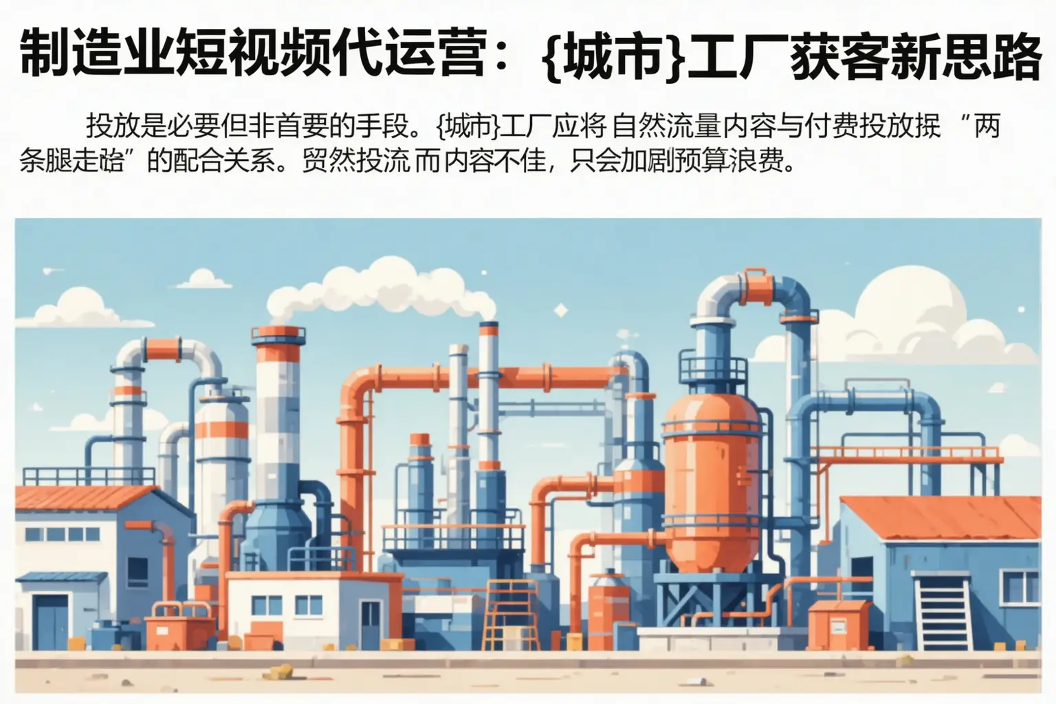 制造业短视频代运营:城东工厂获客新思路